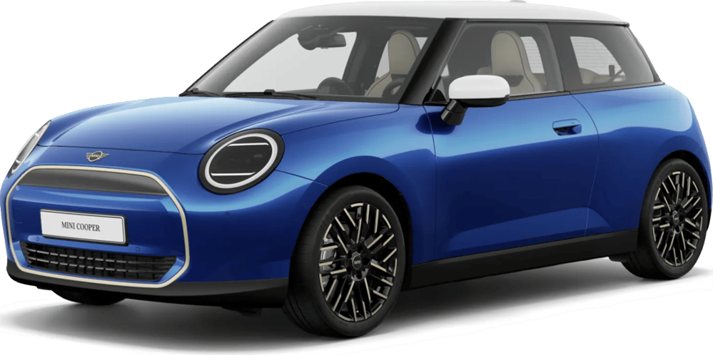 MINI COOPER E Acabado Favoured azul y blanco